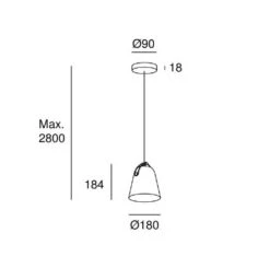 Napa Big Ø280mm Hanglamp E-27 12 Napa Big Ø280mm Hanglamp E-27 -Flos Verkoop image 102