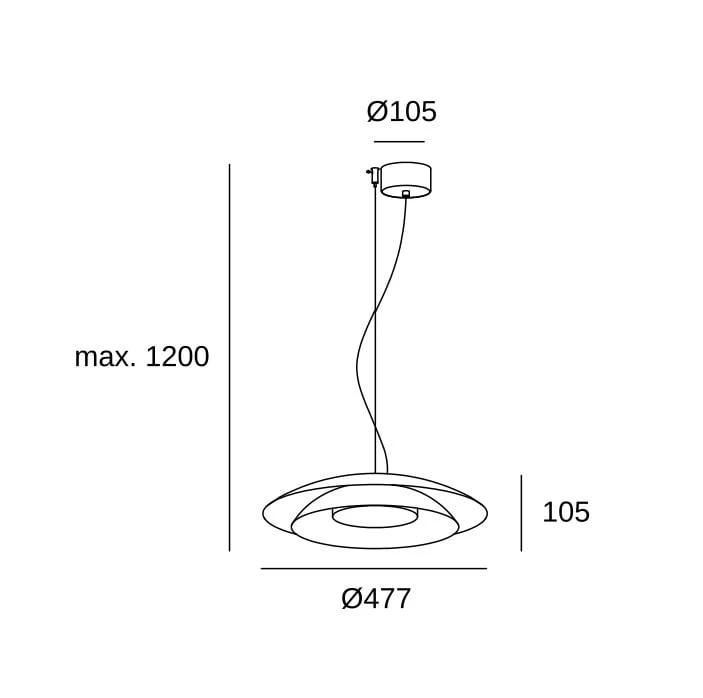 Noway Big Hanglamp 21.7Watt 2700-3000-4000K 4 Noway Big Hanglamp 21.7Watt 2700-3000-4000K - Image 4