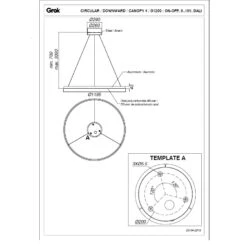 Circular Chandelier Ø900mm With 45Watt Downwards Lighting -Flos Verkoop image 162
