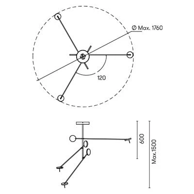 Invisble Led 3-voudige Hanglamp 27Watt In Zwart Dimbaar 5 Invisble Led 3-voudige Hanglamp 27Watt In Zwart Dimbaar - Image 5