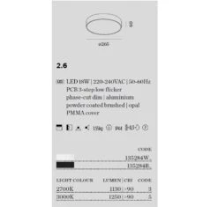 Roby 2.6 IP44 Ceiling Surface Plafondlamp 18W Dimbaar Ø265mm 9 Roby 2.6 IP44 Ceiling Surface Plafondlamp 18W Dimbaar Ø265mm -Flos Verkoop image 214