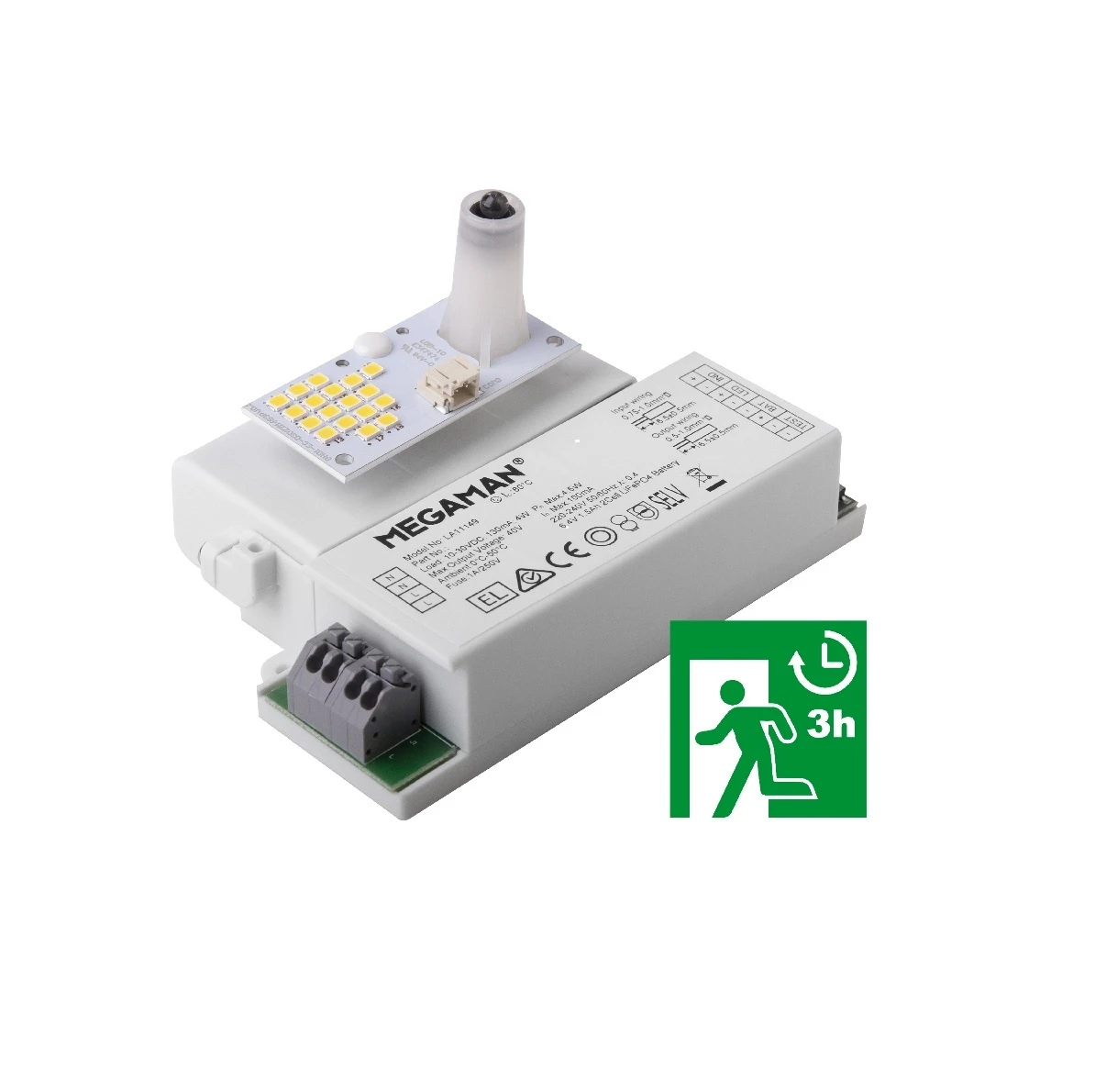 Renzo MM10267 3-uurs Noodunit 1W-4000K 1 Renzo MM10267 3-uurs Noodunit 1W-4000K