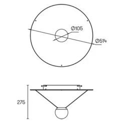 Single Plafondlamp Led 25W-2700K Zilver-chroom -Flos Verkoop image 241