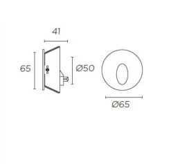 Step Led Traptrede Armatuur Rond 3,8W-3000K 230Volt In Wit -Flos Verkoop image 259