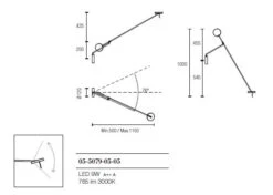 Invisible Verstelbaar Led Wandarmatuur 9W-2700/3000K Zwart -Flos Verkoop image 436