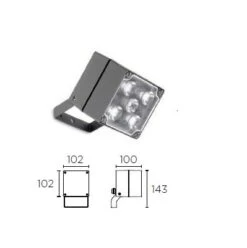Cube Led Spotlight 15Watt-3000K Antraciet