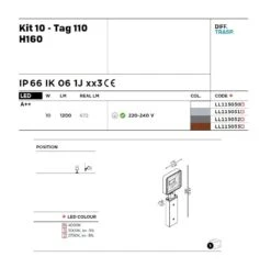 Kit 10 - Tag 110-H160 Paal Ledarmatuur 10Watt 320mm 6 Kit 10 - Tag 110-H160 Paal Ledarmatuur 10Watt 320mm -Flos Verkoop image 474