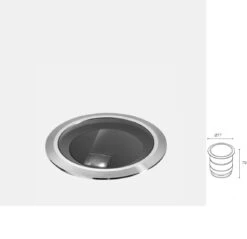 Ios Grond Ø 77mm Led Inbouwspot 5,8W-3000K RVS 24-48Volt