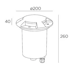 Xena Ø20cm LED 4-weg 4.6W Grond Inbouw Alu Grijs 7 Xena Ø20cm LED 4-weg 4.6W Grond Inbouw Alu Grijs -Flos Verkoop image 589