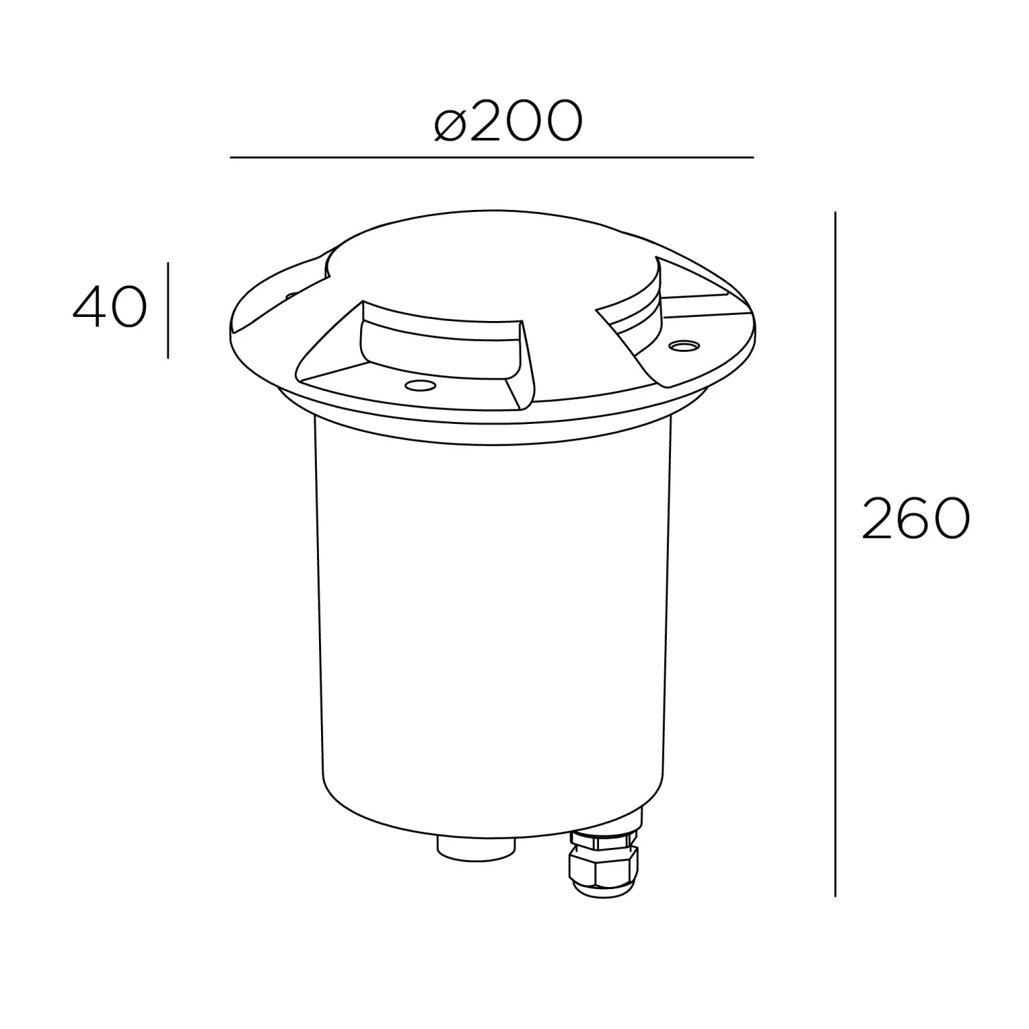 Xena Ø20cm LED 4-weg 4.6W Grond Inbouw Alu Grijs 3 Xena Ø20cm LED 4-weg 4.6W Grond Inbouw Alu Grijs - Image 3