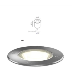 MAP Outdoor Grondinbouwspot RVS , 3000K Dimbaar -Flos Verkoop image 59