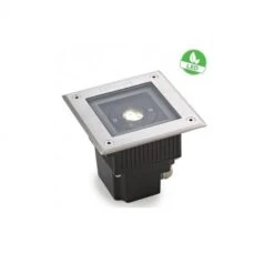 Gea Power Led Uplight Vierkante Grondspot 6Watt Richtbaar RVS