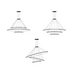 Circular Chandelier 3-ring Led Hanglamp Ø600-900-1200mm -Flos Verkoop image 61