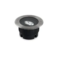Gea Power Led Uplight Ronde Grondspot 9Watt Richtbaar RVS
