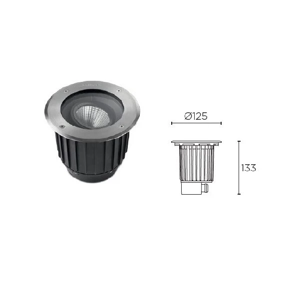 Gea COB Led Grondspot 9Watt Richtbaar RVS 1 Gea COB Led Grondspot 9Watt Richtbaar RVS