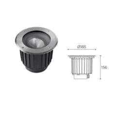 Gea COB Led Grondspot 16Watt Richtbaar RVS