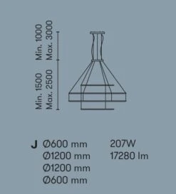 Circular Chandelier 4-ring Led Hanglamp Ø600-1200-1200-600mm -Flos Verkoop image 72