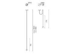 Invisible Led Hanglamp 9Watt-2700/3000K Zwart 730 - 2500mm -Flos Verkoop image 78