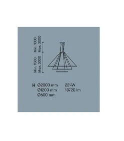 Circular Chandelier 3-ring Led Hanglamp Ø600-1200-2000mm -Flos Verkoop image 98