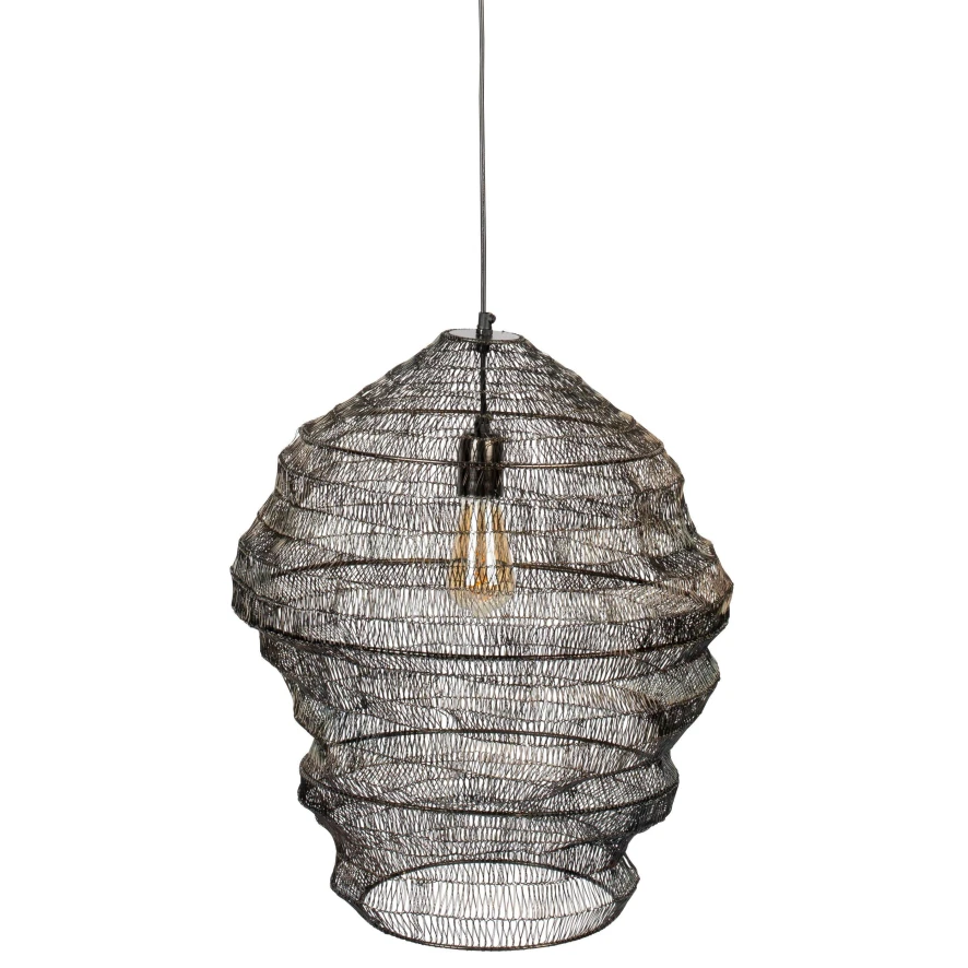 Dutchbone Luca Hanglamp Ø45 Zwart 1 Dutchbone Luca Hanglamp Ø45 Zwart