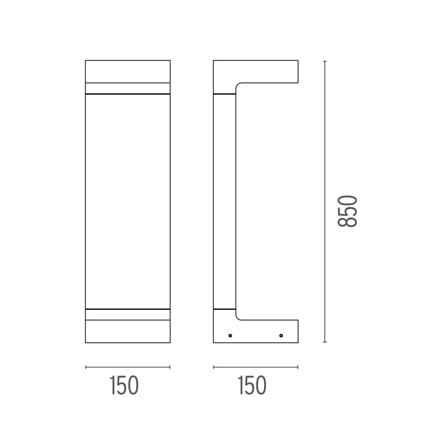 Flos Casting C 150x850 Sokkellamp LED 3000K Zwart 2 Flos Casting C 150x850 Sokkellamp LED 3000K Zwart - Image 2