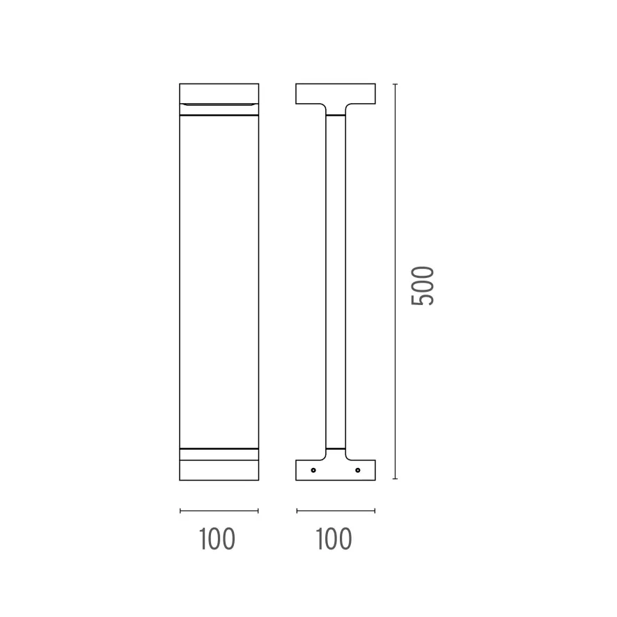 Flos Casting T 100x500 Sokkellamp LED 2700K Antraciet 2 Flos Casting T 100x500 Sokkellamp LED 2700K Antraciet - Image 2