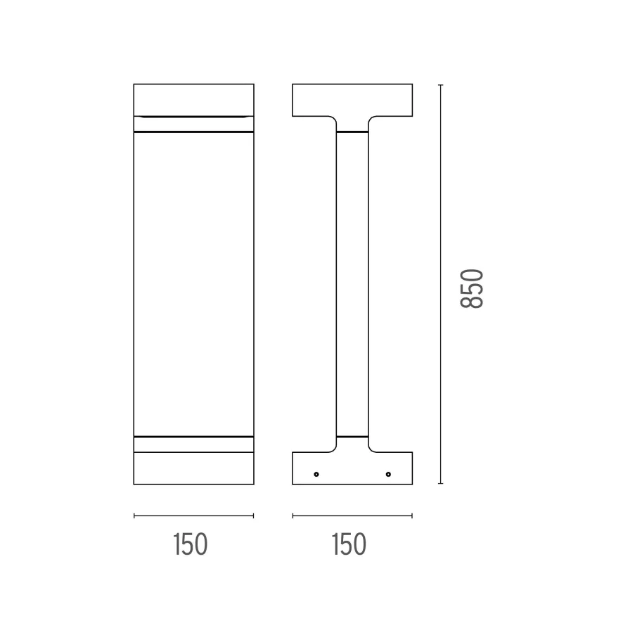 Flos Casting T 150x850 Sokkellamp LED 3000K Antraciet 2 Flos Casting T 150x850 Sokkellamp LED 3000K Antraciet - Image 2