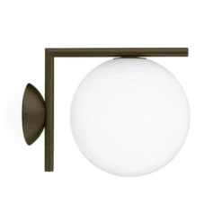 Flos IC Lights C/W1 Outdoor Wandlamp Donkerbruin