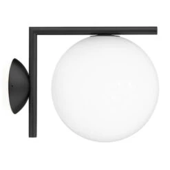 Flos IC Lights C/W2 Outdoor Wandlamp Zwart
