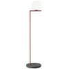 Flos IC Lights F1 Outdoor Vloerlamp Rood, Voet Zwart Lava