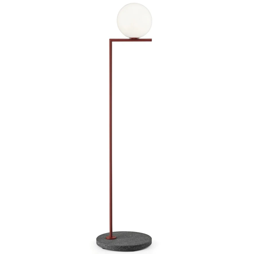 Flos IC Lights F1 Outdoor Vloerlamp Rood, Voet Zwart Lava 1 Flos IC Lights F1 Outdoor Vloerlamp Rood, Voet Zwart Lava