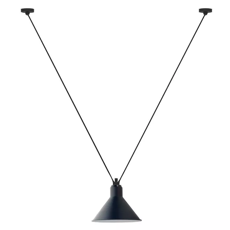 DCW éditions Les Acrobates De Gras N323 L Conic Hanglamp Ø26 Blauw 1 DCW éditions Les Acrobates De Gras N323 L Conic Hanglamp Ø26 Blauw