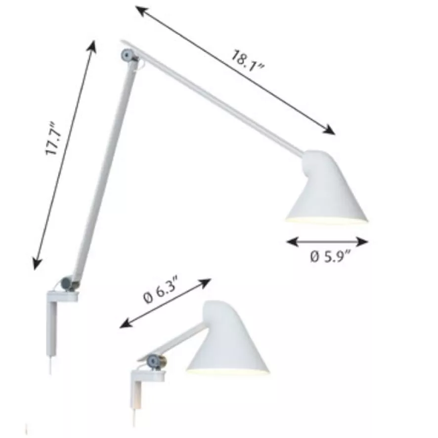 Louis Poulsen NJP Long Arm Wandlamp LED Wit 2 Louis Poulsen NJP Long Arm Wandlamp LED Wit - Image 2