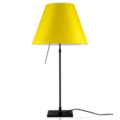 Luceplan Costanza Tafellamp Telescopisch Met Dimmer Zwart/Smart Yellow