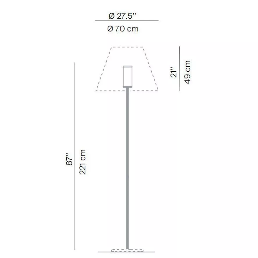 Luceplan Tweedekansje - Grande Costanza Open Air Lampenkap Off White 5 Luceplan Tweedekansje - Grande Costanza Open Air Lampenkap Off White - Image 5