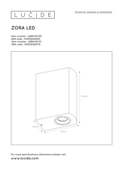 Lucide Zora 2 Wandlamp LED Buiten IP44 Rond Wit -Flos Verkoop x886x886 lucide zora 2 wandlamp led rond ip4411.jpg.pagespeed.ic . VDR2ZV4XS