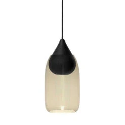 Mater Design Liuku Hanglamp Drop Zwart Eiken Smoke