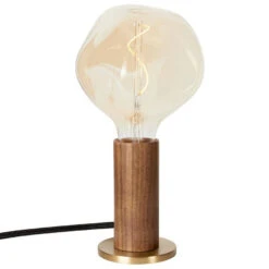 Tala LED Knuckle Tafellamp Met Voronoi Lichtbron Walnoot