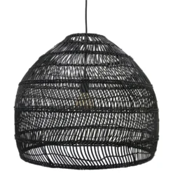 HKliving Wicker Hanglamp Medium Zwart