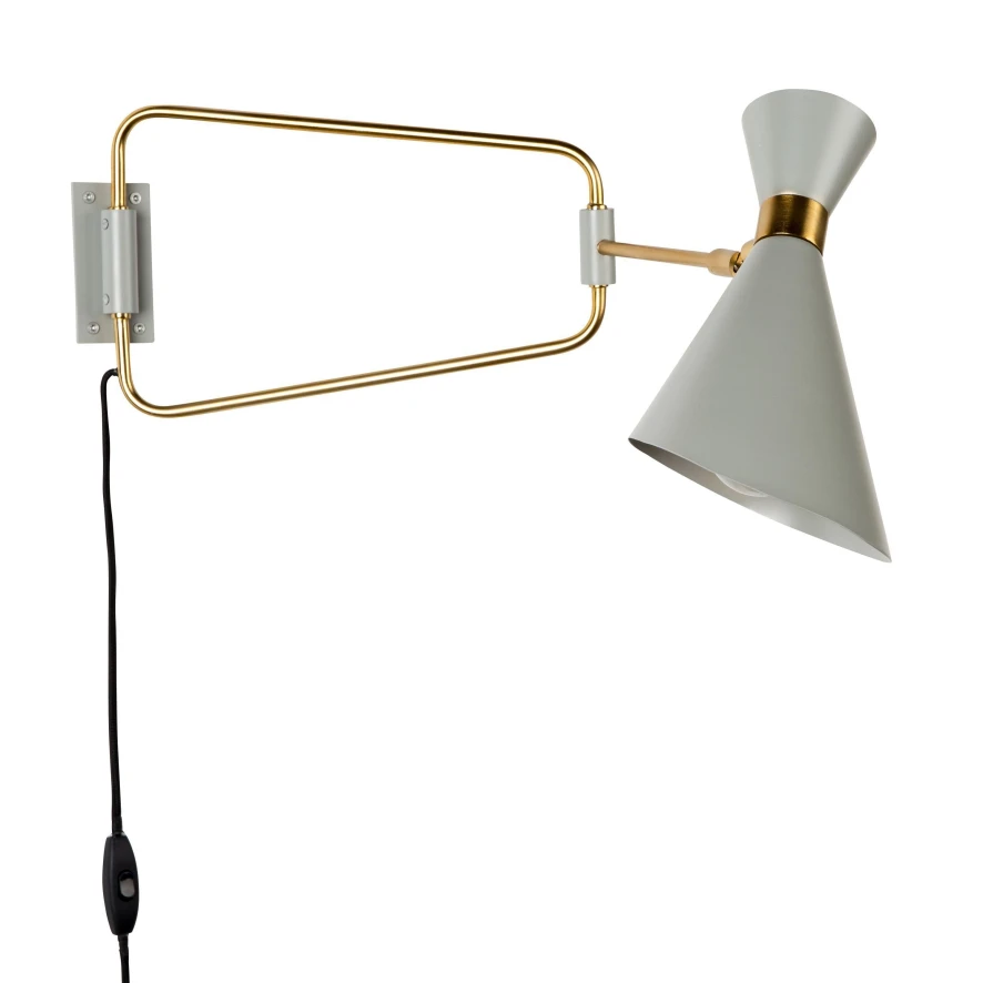 Zuiver Shady Wandlamp Grijs 1 Zuiver Shady Wandlamp Grijs